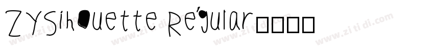 ZYSihouette Regular字体转换